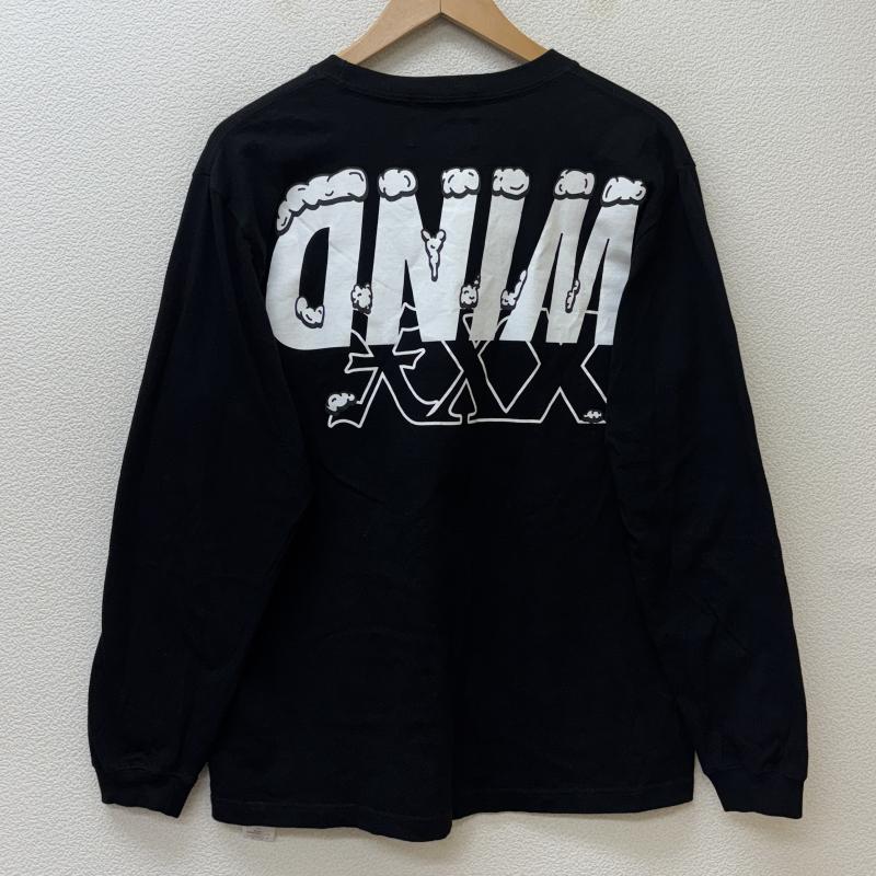 ウィンダンシー WIND AND SEA Tシャツ 長袖 ゴッドセレクショントリプルエックス コラボ ロゴ プリント クルーネック ロンT 長袖 Tシャツ 黒 ブラック S 黒 / ブラック / black メンズ USED 古着 中古 50132678