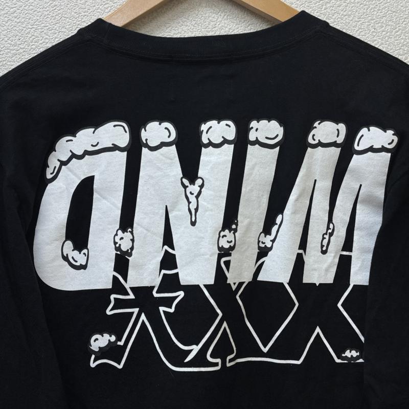 ウィンダンシー WIND AND SEA Tシャツ 長袖 ゴッドセレクショントリプルエックス コラボ ロゴ プリント クルーネック ロンT 長袖 Tシャツ 黒 ブラック S 黒 / ブラック / black メンズ USED 古着 中古 50132678
