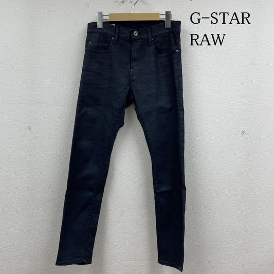 ジースターロゥ G-STAR RAW パンツ ワークパンツ、ペインターパンツ REVEND FWD SKINNY 光沢 濃紺 ストレッチ デニム スリム テーパード スキニー パンツ 30インチ ロゴ、文字 紺 / ネイビー / navy メンズ USED 古着 中古 50132713