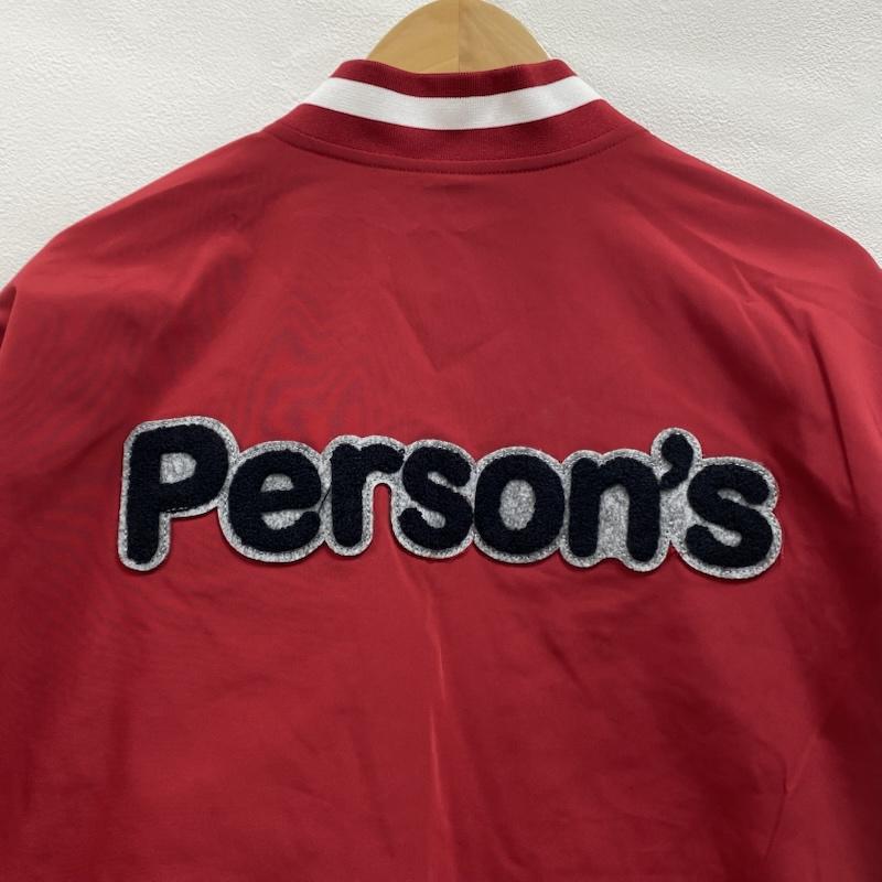 パーソンズ PERSON S ジャケット、上着 ジャンパー、ブルゾン ナイロン スタジャン サガラ 刺繍 ワッペン 薄手 ブルゾン L ロゴ、文字 X 刺繍 赤 / レッド / red X 白 / ホワイト / white レディース USED 古着 中古 50132750