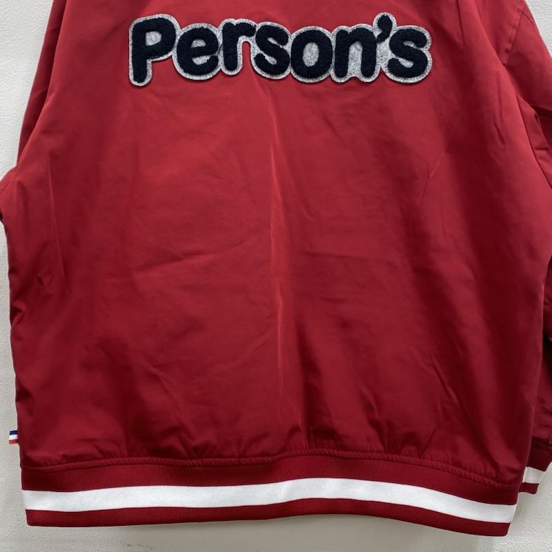 パーソンズ PERSON S ジャケット、上着 ジャンパー、ブルゾン ナイロン スタジャン サガラ 刺繍 ワッペン 薄手 ブルゾン L ロゴ、文字 X 刺繍 赤 / レッド / red X 白 / ホワイト / white レディース USED 古着 中古 50132750