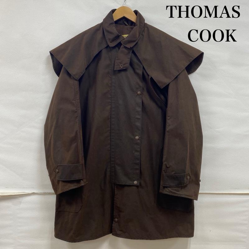古着 USED コート コート一般 THOMAS COOK オイルド ライディング コート ワックスコットン アンブレラヨーク M 茶 / ブラウン / brown メンズ USED 古着 中古 50132756