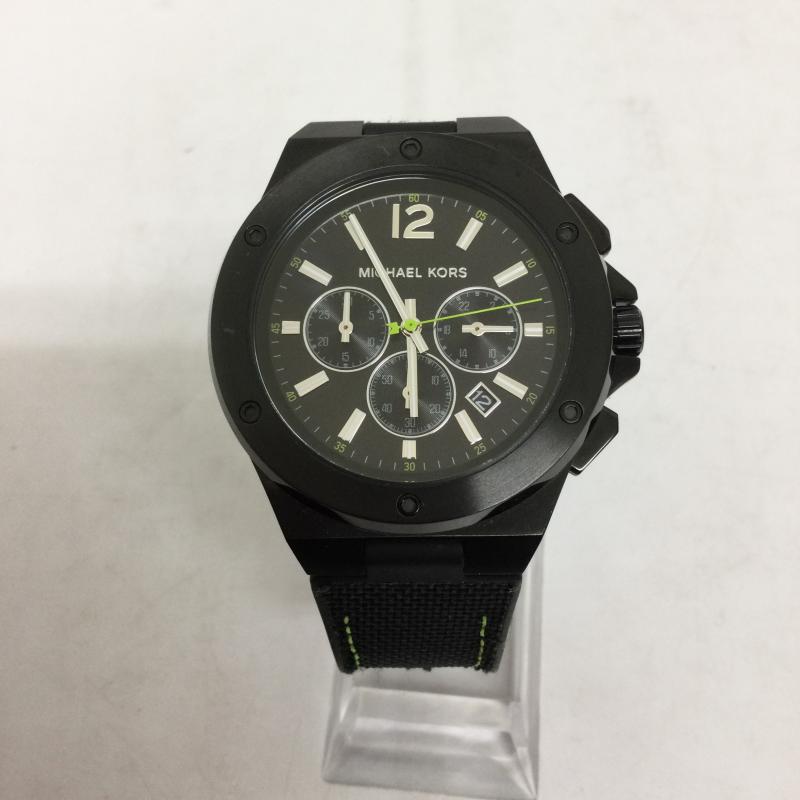 マイケルコース MICHAEL KORS 腕時計 アナログ（クォーツ式） :MICHAEL KORS LENNOX MK8945 メンズスポーツウォッチ - 黒 / ブラック / black メンズ USED 古着 中古 50132783
