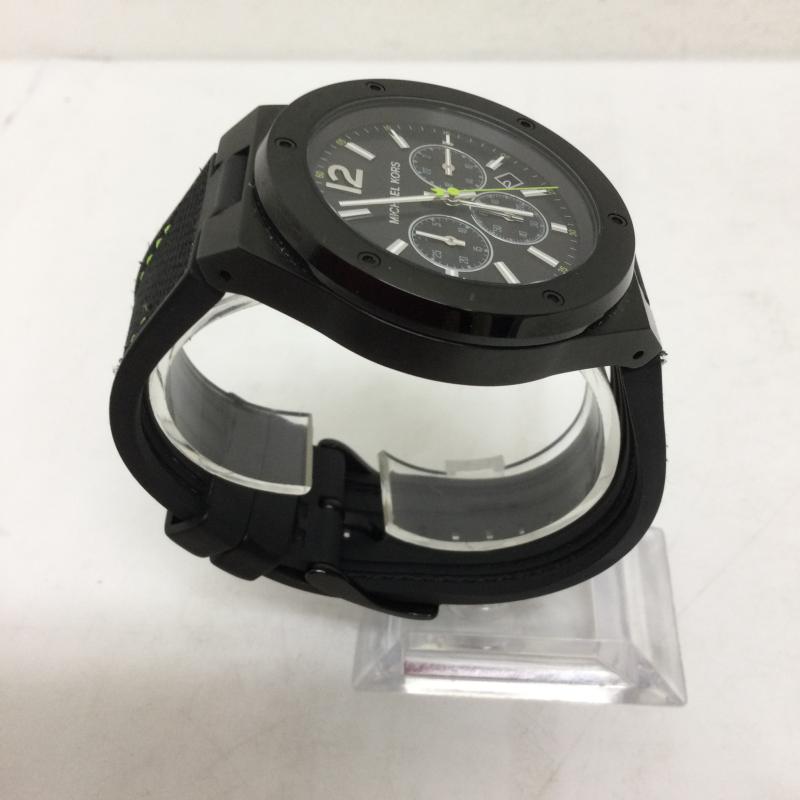 マイケルコース MICHAEL KORS 腕時計 アナログ（クォーツ式） :MICHAEL KORS LENNOX MK8945 メンズスポーツウォッチ - 黒 / ブラック / black メンズ USED 古着 中古 50132783