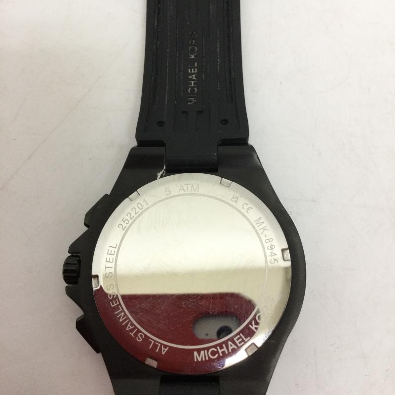 マイケルコース MICHAEL KORS 腕時計 アナログ（クォーツ式） :MICHAEL KORS LENNOX MK8945 メンズスポーツウォッチ - 黒 / ブラック / black メンズ USED 古着 中古 50132783
