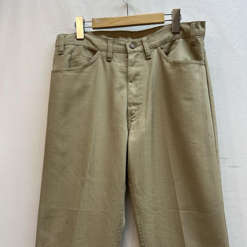 リーバイス Levi s ボトムス ボトムス 70s USA製 スタプレ ヘリンボーン - ベージュ / ベージュ / beige メンズ USED 古着 中古 50132805