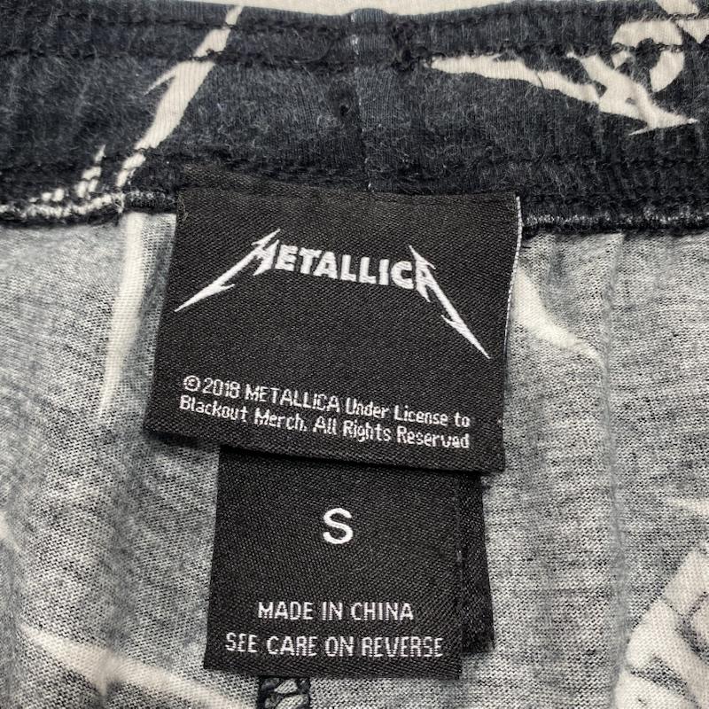 古着 USED ボトムス ボトムス METALLICA メタリカ 2018 総柄 イージー スリーピング パンツ ロック メタル バンド ウエストゴム S 総柄 X ロゴ、文字 黒 / ブラック / black X 白 / ホワイト / white メンズ USED 古着 中古 50132832