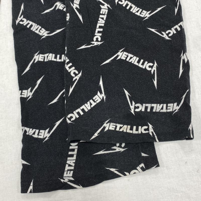 古着 USED ボトムス ボトムス METALLICA メタリカ 2018 総柄 イージー スリーピング パンツ ロック メタル バンド ウエストゴム S 総柄 X ロゴ、文字 黒 / ブラック / black X 白 / ホワイト / white メンズ USED 古着 中古 50132832
