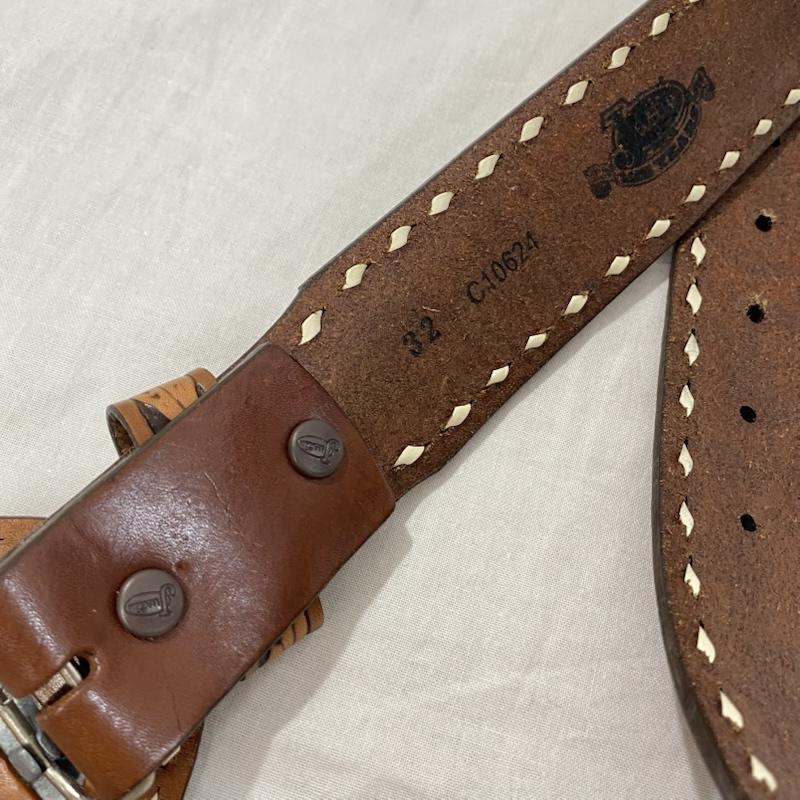 ジャスティン JUSTIN ベルト・バックル ベルト ウエスタンレザーベルト カービングバックルベルト ブラウン size/32 - 総柄 茶 / ブラウン / brown メンズ USED 古着 中古 50132836