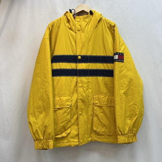 トミーヒルフィガー TOMMY HILFIGER ジャケット、上着 ジャンパー、ブルゾン 90s フリース キルティングライナー ナイロン セーリングジャケット L 黄 / イエロー / yellow メンズ USED 古着 中古 50132842