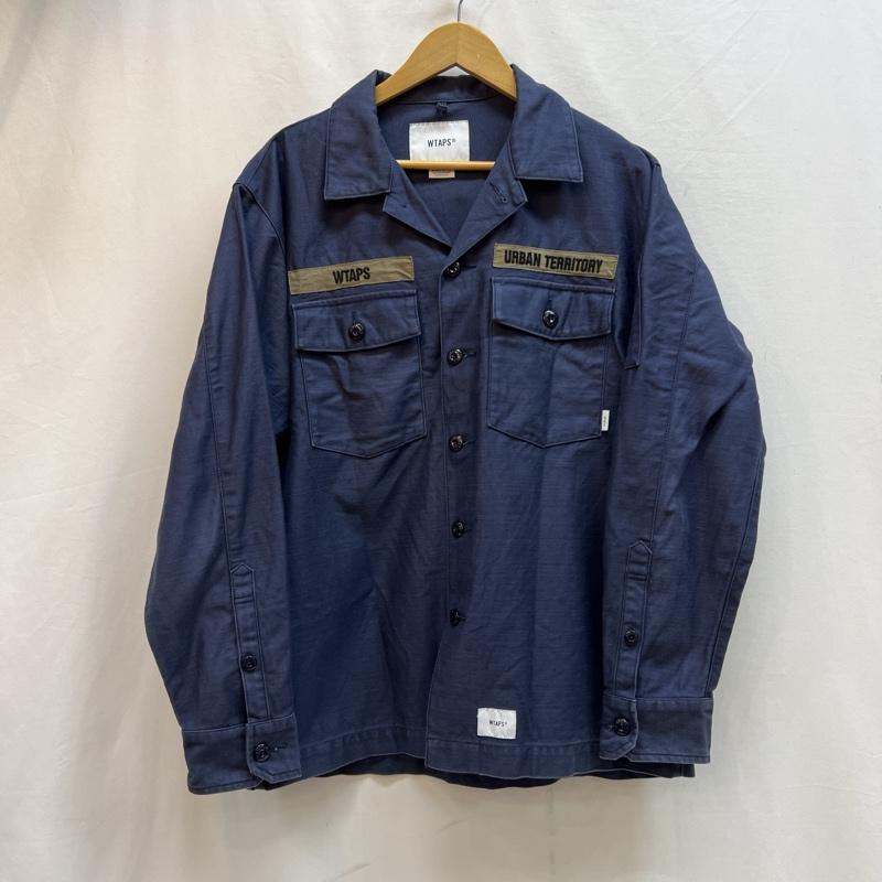 ダブルタップス WTAPS ジャケット、上着 ジャンパー、ブルゾン 202BRDT-SHM01 ミリタリー シャツ ジャケット 3 紺 / ネイビー / navy メンズ USED 古着 中古 50132848