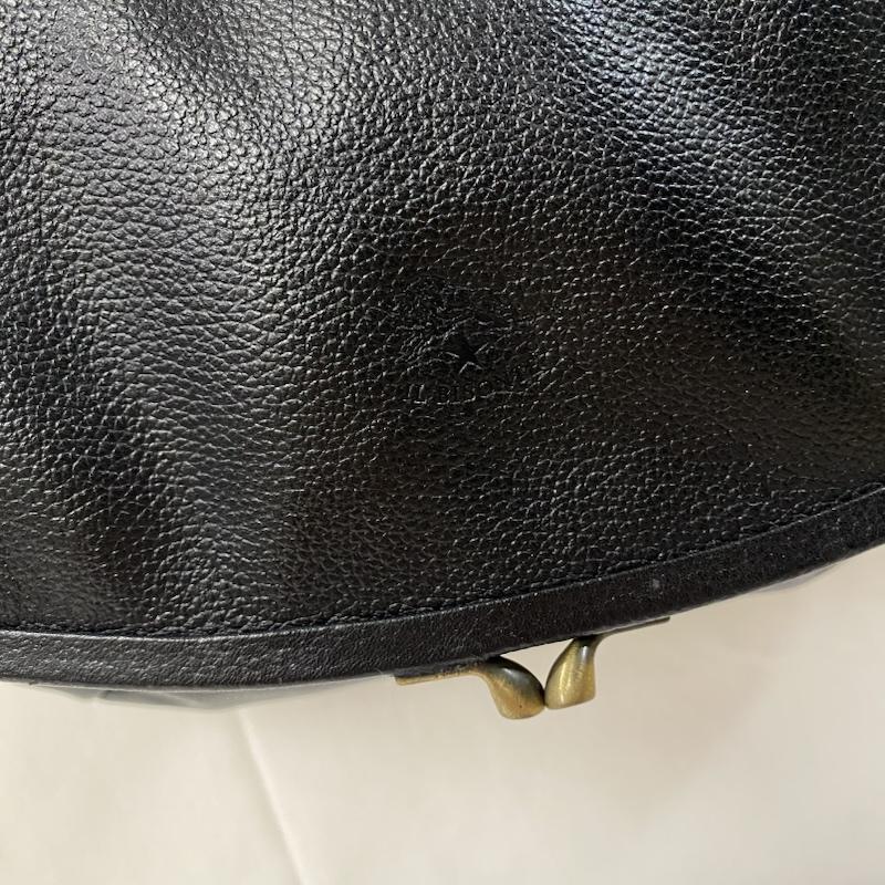 イルビゾンテ IL BISONTE ショルダーバッグ ショルダーバッグ レザー がま口フラップ ショルダーバッグ black LEATHER BAG - ロゴ、文字 黒 / ブラック / black レディース USED 古着 中古 50132900
