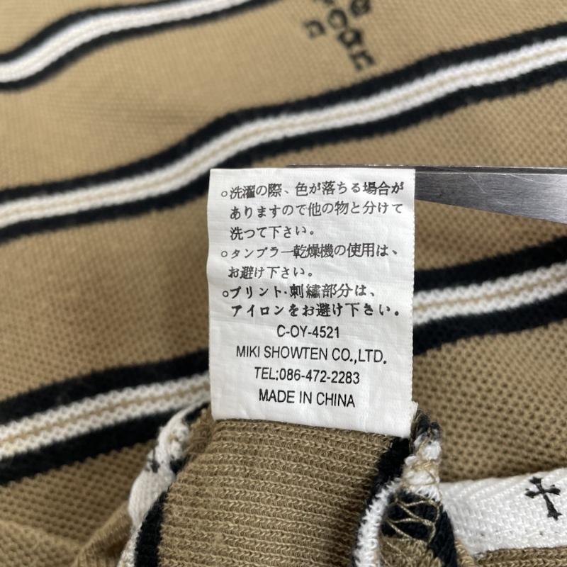 ドッグタウン DOGTOWN ポロシャツ 半袖 00s ボーダー 刺繍 ロゴ パッチ 半袖 ポロシャツ 大きめ オーバーサイズ XL ボーダー柄 X ロゴ、文字 X 刺繍 ベージュ / ベージュ / beige メンズ USED 古着 中古 50132971