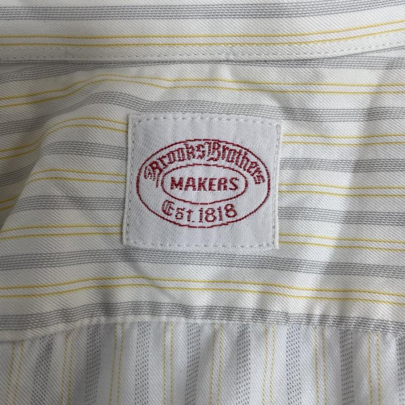 ブルックス ブラザーズ BROOKS BROTHERS シャツ、ブラウス 長袖 長袖 シャツ ブラウス MAKERS 復刻 Est.1818 オックスフォード ストライプ ストライプ 白 / ホワイト / white X マルチカラー / マルチカラー / multicolor メンズ USED 古着 中古 50133026