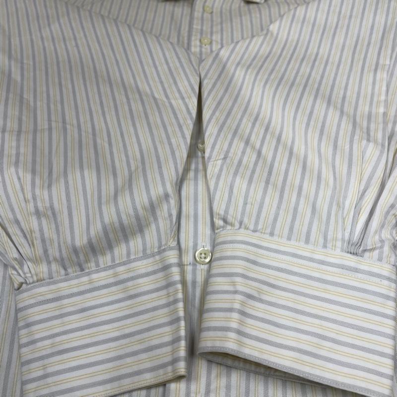 ブルックス ブラザーズ BROOKS BROTHERS シャツ、ブラウス 長袖 長袖 シャツ ブラウス MAKERS 復刻 Est.1818 オックスフォード ストライプ ストライプ 白 / ホワイト / white X マルチカラー / マルチカラー / multicolor メンズ USED 古着 中古 50133026