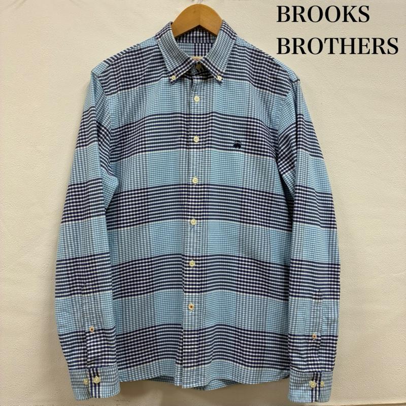 ブルックス ブラザーズ BROOKS BROTHERS シャツ、ブラウス 長袖 Red Fleece ボタンダウン コットン チェック ロングスリーブ シャツ M チェック X ワンポイント X 刺繍 青 / ブルー / blue X 水色 / ライトブルー / X 白 / ホワイト / white メンズ USED 古着 中古 50133067