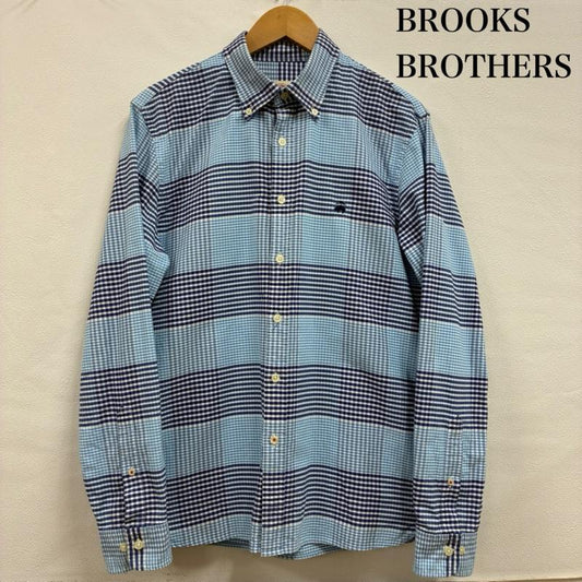 ブルックス ブラザーズ BROOKS BROTHERS シャツ、ブラウス 長袖 Red Fleece ボタンダウン コットン チェック ロングスリーブ シャツ M チェック X ワンポイント X 刺繍 青 / ブルー / blue X 水色 / ライトブルー / X 白 / ホワイト / white メンズ USED 古着 中古 50133067