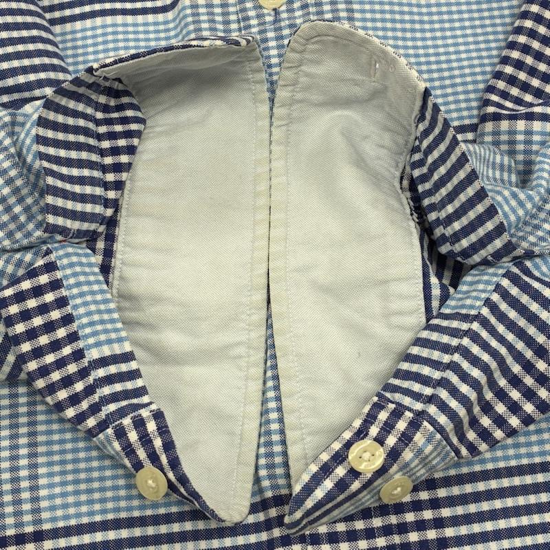 ブルックス ブラザーズ BROOKS BROTHERS シャツ、ブラウス 長袖 Red Fleece ボタンダウン コットン チェック ロングスリーブ シャツ M チェック X ワンポイント X 刺繍 青 / ブルー / blue X 水色 / ライトブルー / X 白 / ホワイト / white メンズ USED 古着 中古 50133067