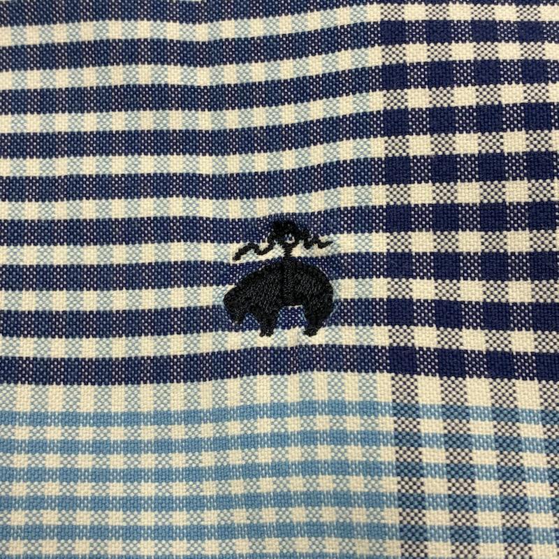 ブルックス ブラザーズ BROOKS BROTHERS シャツ、ブラウス 長袖 Red Fleece ボタンダウン コットン チェック ロングスリーブ シャツ M チェック X ワンポイント X 刺繍 青 / ブルー / blue X 水色 / ライトブルー / X 白 / ホワイト / white メンズ USED 古着 中古 50133067