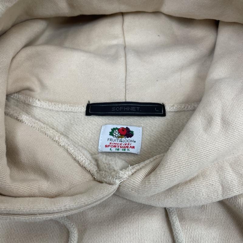ソフネット SOPHNET. パーカー 長袖 Fruit of the Loom コラボ オーバーサイズ パーカー サソリ ロゴ 刺繍 SOPH-202139 L ロゴ、文字 X 刺繍 ベージュ / ベージュ / beige メンズ USED 古着 中古 50133076
