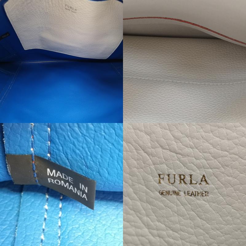 フルラ FURLA クラッチバッグ、パーティバッグ クラッチバッグ、パーティバッグ レザー クラッチ バック セカンド 切替 - 白 / ホワイト / white X 橙 / オレンジ / orange レディース USED 古着 中古 50133077