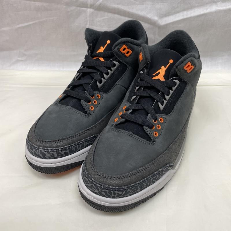 ナイキ NIKE スニーカー スニーカー CT8532-080 Air Jordan 3 Retro Fear エアジョーダン3 レトロ フィアー 26.0cm 黒 / ブラック / black メンズ USED 古着 中古 50133080