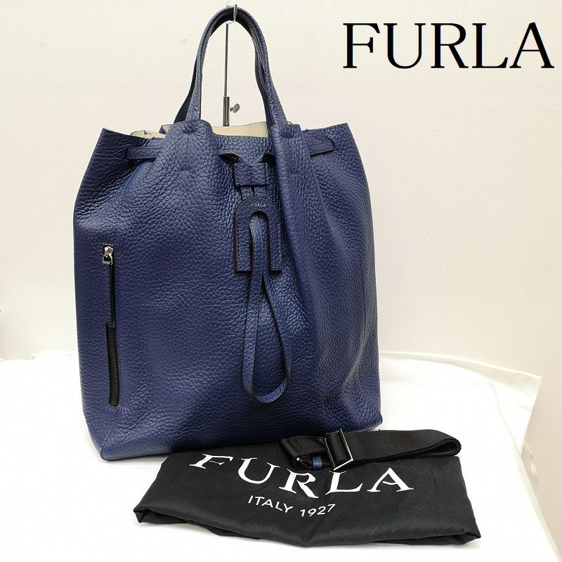 フルラ FURLA トートバッグ トートバッグ 2way レザー トートバッグ 巾着型 - 青 / ブルー / blue レディース USED 古着 中古 50133087