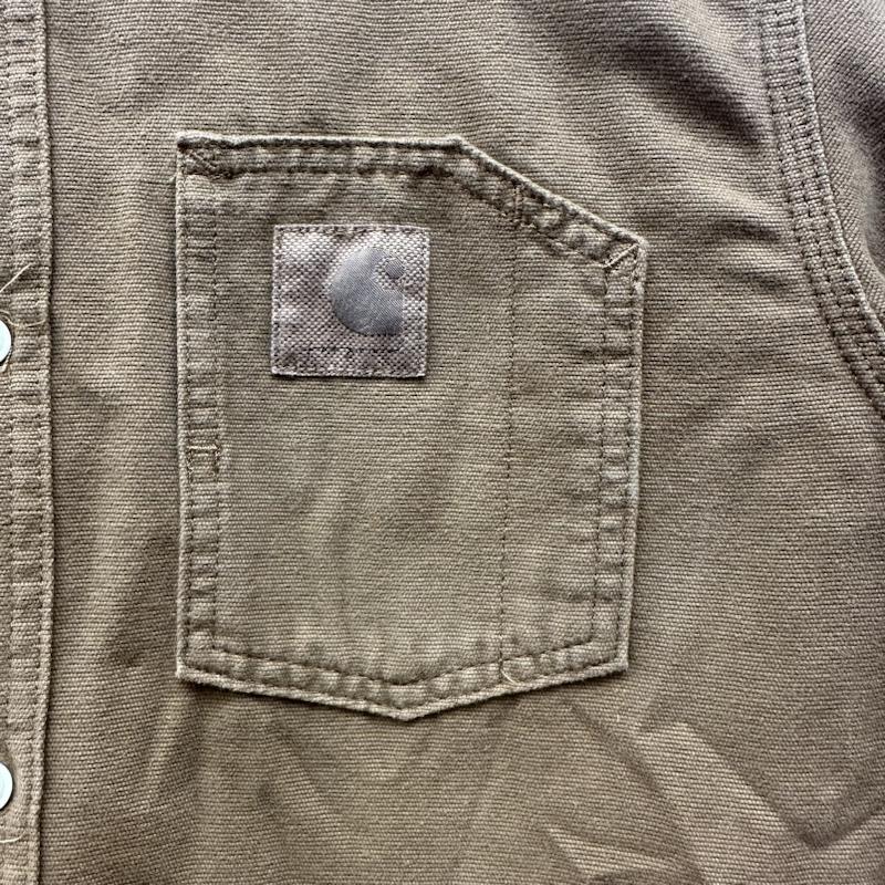 カーハート Carhartt シャツ、ブラウス 長袖 Toogood レギュラーカラー ワーク シャツ XS 茶 / ブラウン / brown メンズ USED 古着 中古 50133130