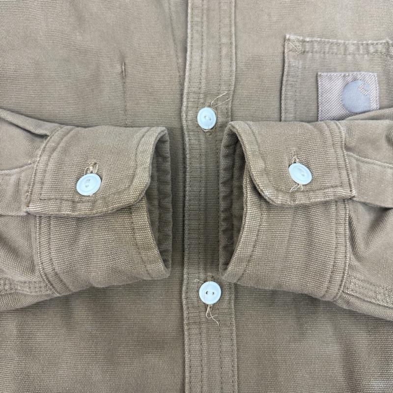 カーハート Carhartt シャツ、ブラウス 長袖 Toogood レギュラーカラー ワーク シャツ XS 茶 / ブラウン / brown メンズ USED 古着 中古 50133130