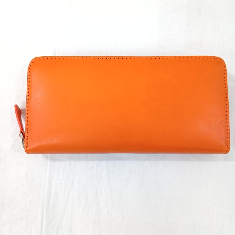 レザー レザー 財布 長財布 PELLE CONCIATA AL VEGETABLE IN TOSCANA レザー 長財布 オレンジ made in italy 無地 橙 / オレンジ / orange メンズ USED 古着 中古 50133170