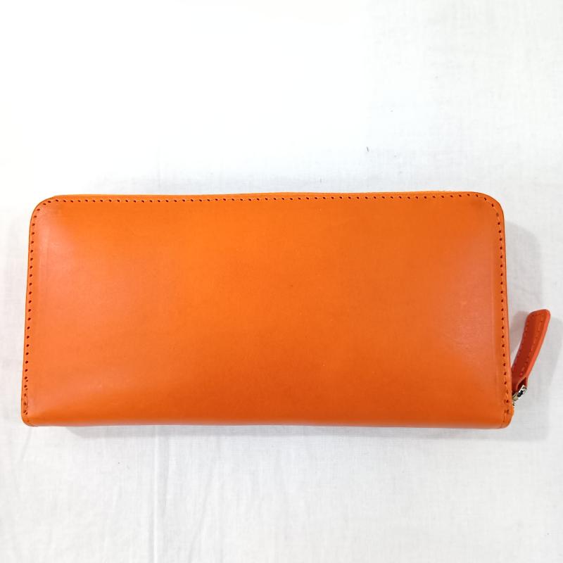 レザー レザー 財布 長財布 PELLE CONCIATA AL VEGETABLE IN TOSCANA レザー 長財布 オレンジ made in italy 無地 橙 / オレンジ / orange メンズ USED 古着 中古 50133170