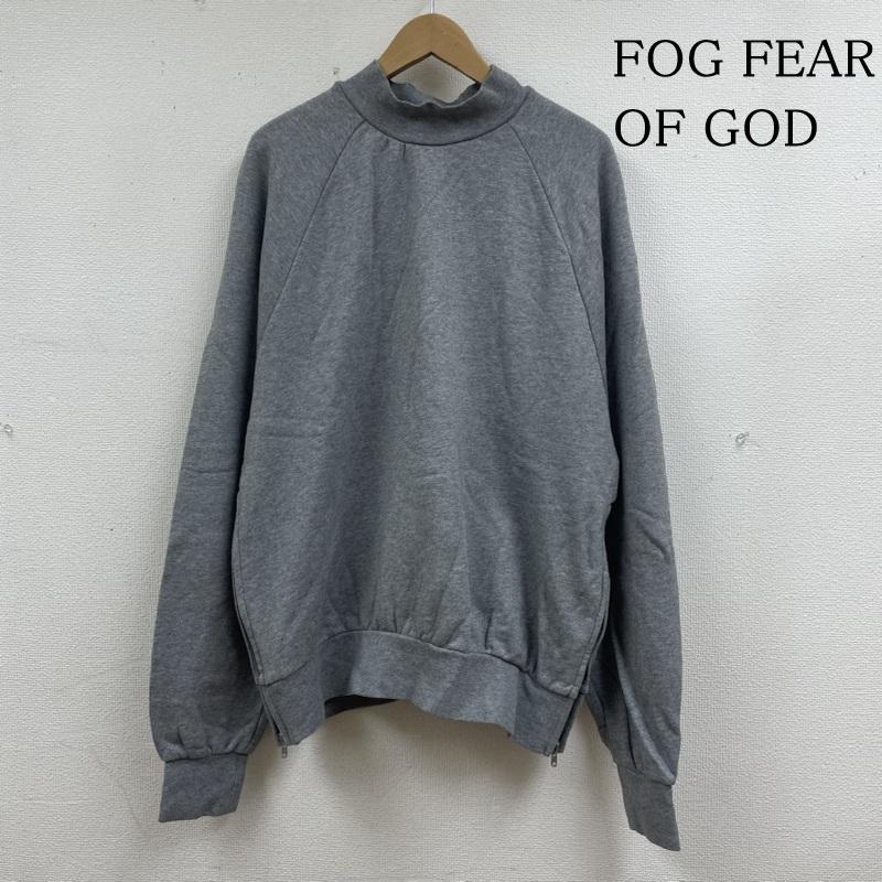 フィア・オブ・ゴッド FOG FEAR OF GOD トレーナー 長袖 サイドジップ スウェット モックネック プルオーバー 大きめ トレーナー 無地 L ロゴ、文字 灰 / グレー / gray メンズ USED 古着 中古 50133240
