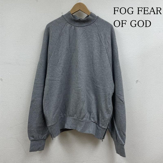 フィア・オブ・ゴッド FOG FEAR OF GOD トレーナー 長袖 サイドジップ スウェット モックネック プルオーバー 大きめ トレーナー 無地 L ロゴ、文字 灰 / グレー / gray メンズ USED 古着 中古 50133240