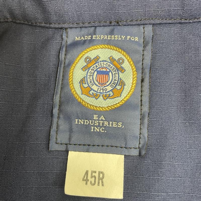 古着 USED ジャケット、上着 ジャンパー、ブルゾン USCG リップストップ BDU ユーティリティ シャツジャケット アメリカ沿岸警備隊 サイズ45R - ロゴ、文字 X 刺繍 青 / ブルー / blue メンズ USED 古着 中古 50133249