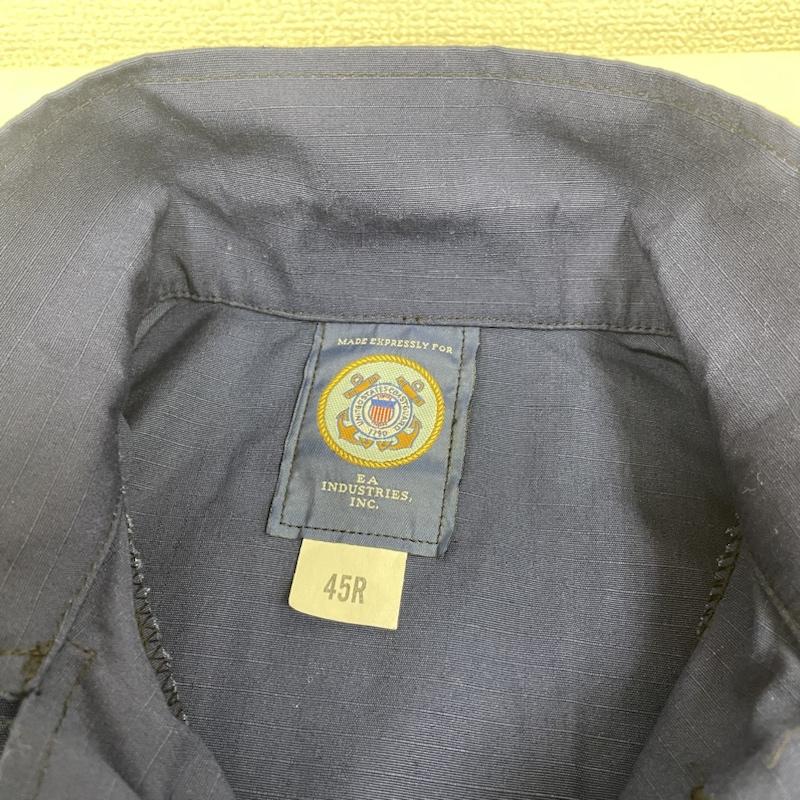 古着 USED ジャケット、上着 ジャンパー、ブルゾン USCG リップストップ BDU ユーティリティ シャツジャケット アメリカ沿岸警備隊 サイズ45R - ロゴ、文字 X 刺繍 青 / ブルー / blue メンズ USED 古着 中古 50133249