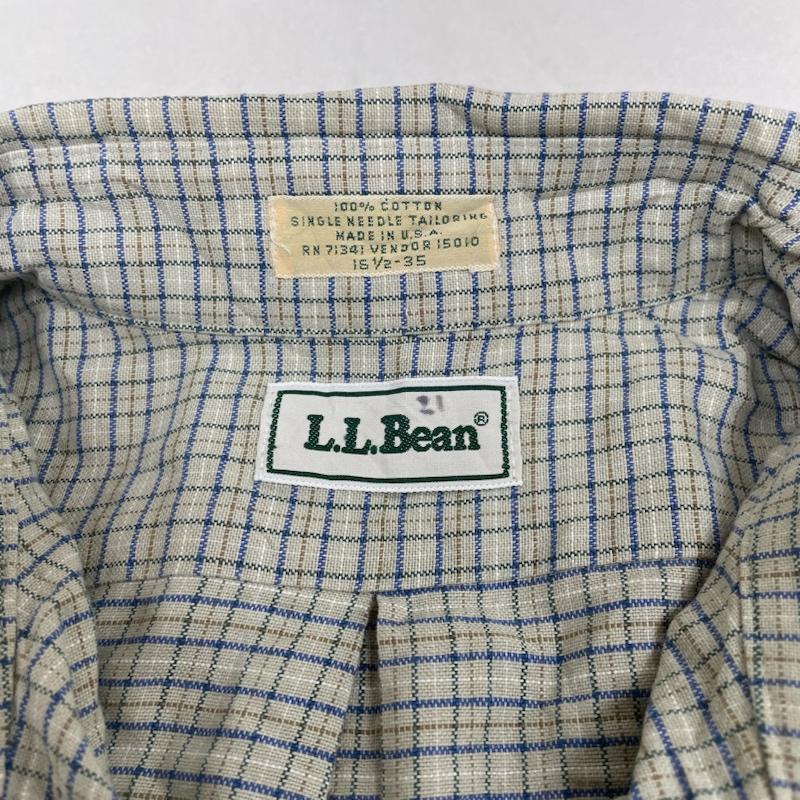 エルエルビーン L.L.Bean シャツ、ブラウス 長袖 長袖 シャツ USA製 90s チェック柄 ボタンダウン マルチカラー サイズ16 1/2-35 大きめ - チェック マルチカラー / マルチカラー / multicolor メンズ USED 古着 中古 50133251