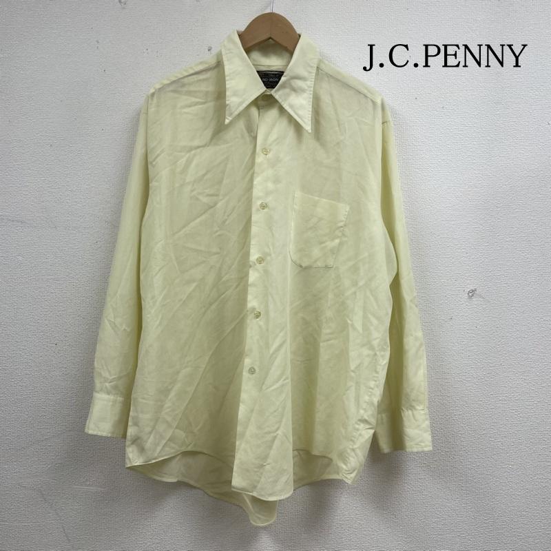 ジェイシーペニー J.C.PENNY シャツ、ブラウス 長袖 ヴィンテージ 70s MW シャツ ノーアイロン 長袖 ボタンアップ 無地 無地 黄 / イエロー / yellow メンズ USED 古着 中古 50133252
