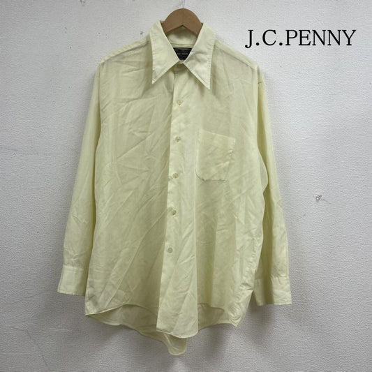 ジェイシーペニー J.C.PENNY シャツ、ブラウス 長袖 ヴィンテージ 70s MW シャツ ノーアイロン 長袖 ボタンアップ 無地 無地 黄 / イエロー / yellow メンズ USED 古着 中古 50133252