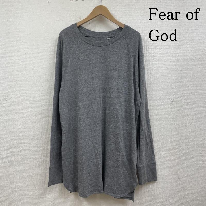 フィアーオブゴッド Fear of God Tシャツ 長袖 15-16 USA製 ロンT 長袖 Tシャツ クルーネック ラグランスリーブシャツ 大きめ ビッグシルエット XL 無地 灰 / グレー / gray メンズ USED 古着 中古 50133268