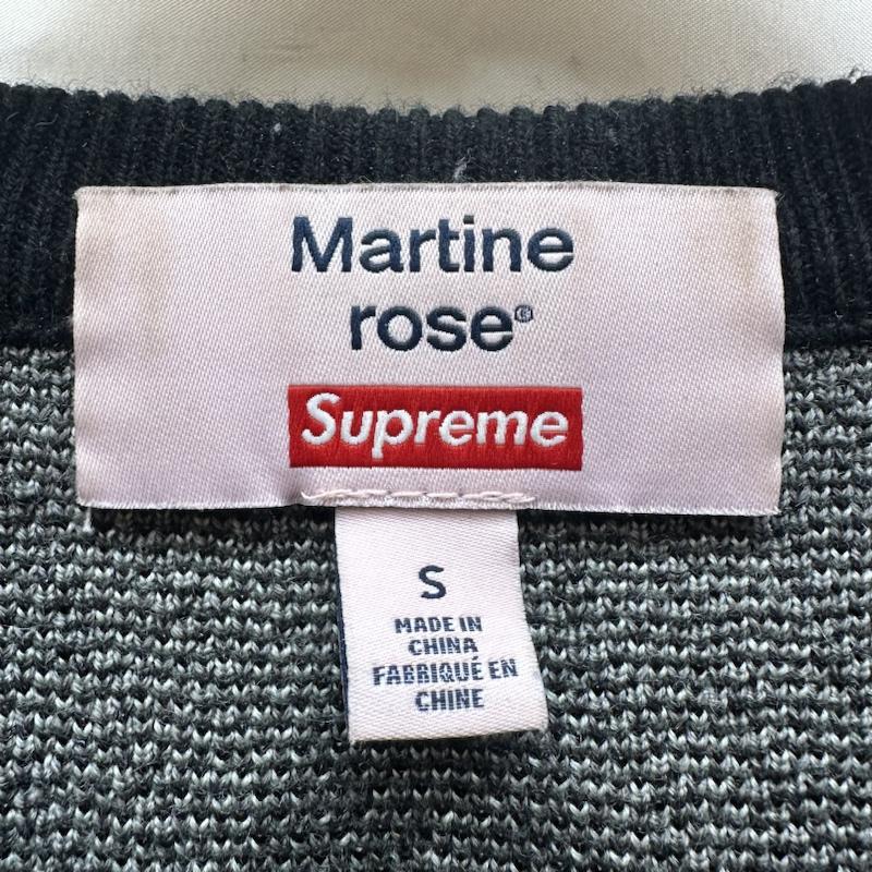 シュプリーム Supreme ニット、セーター 長袖 24AW Martine Rose Sweater アーガイル クルーネック ニット S 黒 / ブラック / black メンズ USED 古着 中古 50133307