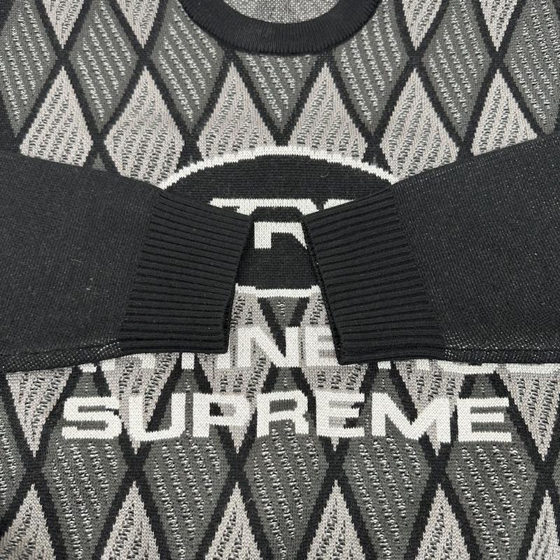 シュプリーム Supreme ニット、セーター 長袖 24AW Martine Rose Sweater アーガイル クルーネック ニット S 黒 / ブラック / black メンズ USED 古着 中古 50133307