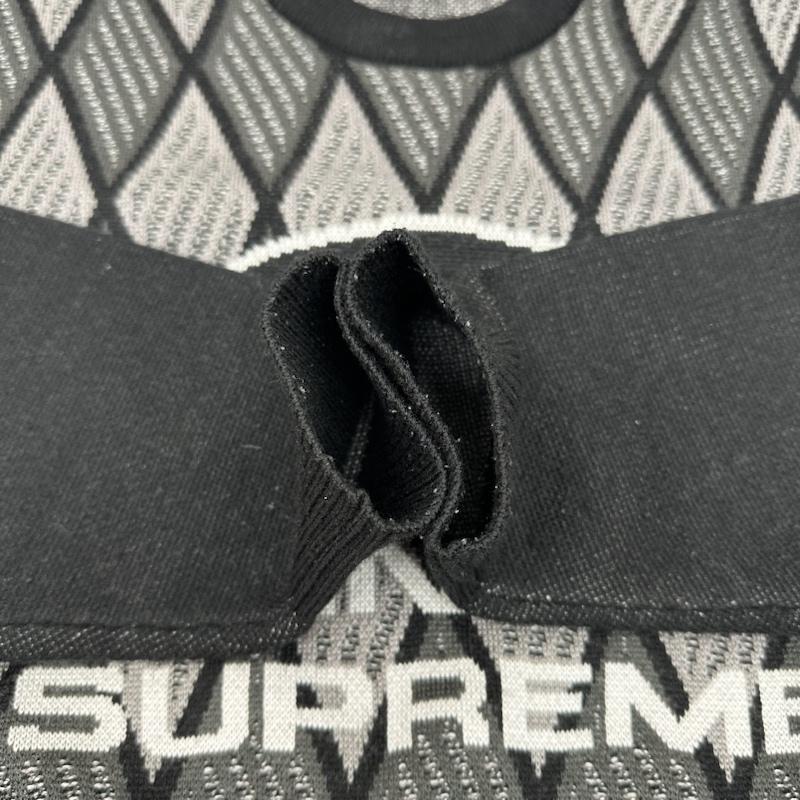 シュプリーム Supreme ニット、セーター 長袖 24AW Martine Rose Sweater アーガイル クルーネック ニット S 黒 / ブラック / black メンズ USED 古着 中古 50133307