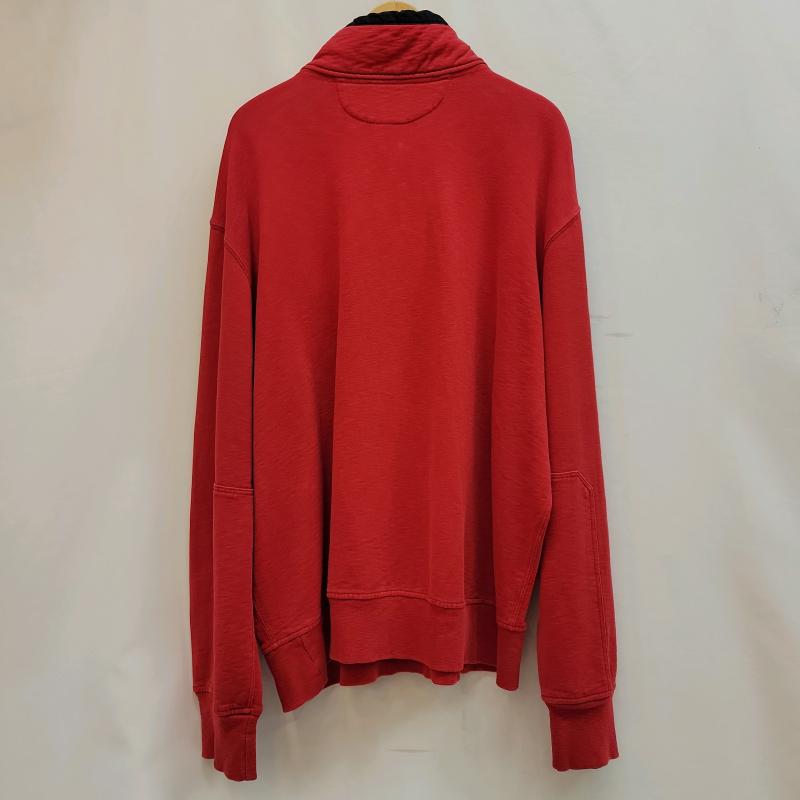 ポロラルフローレン POLO RALPH LAUREN トレーナー 長袖 90s ハーフジップ スナップ プルオーバー スウェット XXL 赤 / レッド / red メンズ USED 古着 中古 50133317