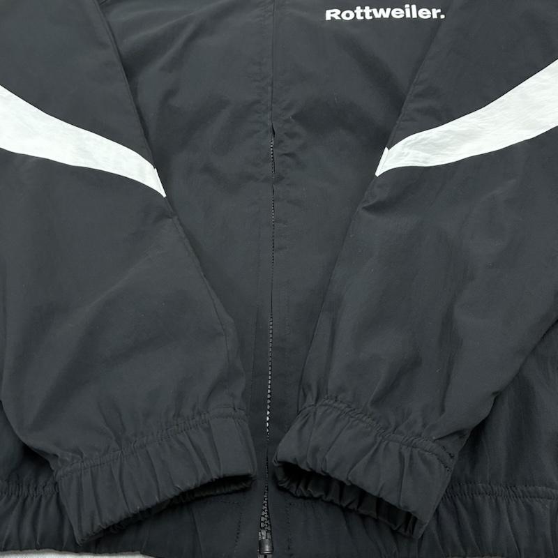ロットワイラー ROTTWEILER ジャケット、上着 ジャンパー、ブルゾン 20ss 撥水 スパンライク タイプライター ストレッチ ナイロン トラックジャケット RW20S0101 S ワンポイント X ロゴ、文字 X 刺繍 黒 / ブラック / black X 白 / ホワイト / white メンズ USED 古着 中古 50133352