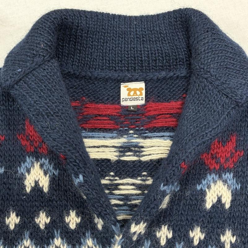 古着 USED カーディガン 長袖 PANDIESTA JAPAN パンディエスタ ジャパン ネイティブ ウール カウチン ニット セーター カーディガン L キャラクター マルチカラー / マルチカラー / multicolor メンズ USED 古着 中古 50133360