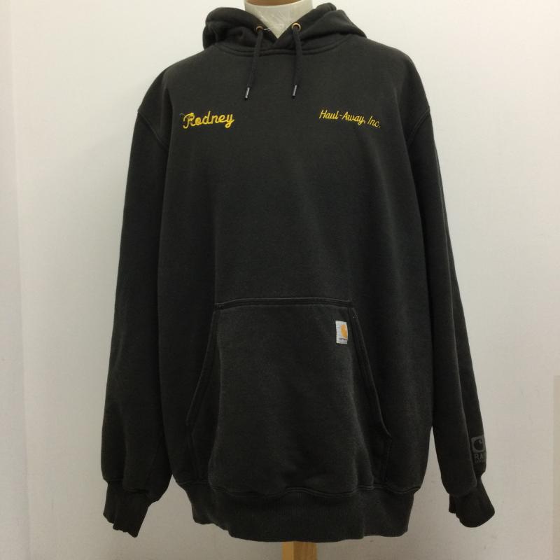 カーハート Carhartt パーカー 長袖 古着 カーハート パーカー メキシコ製 ロゴタグ ゆるだぼ　プルオーバー XL ロゴ、文字 黒 / ブラック / black メンズ USED 古着 中古 50133365