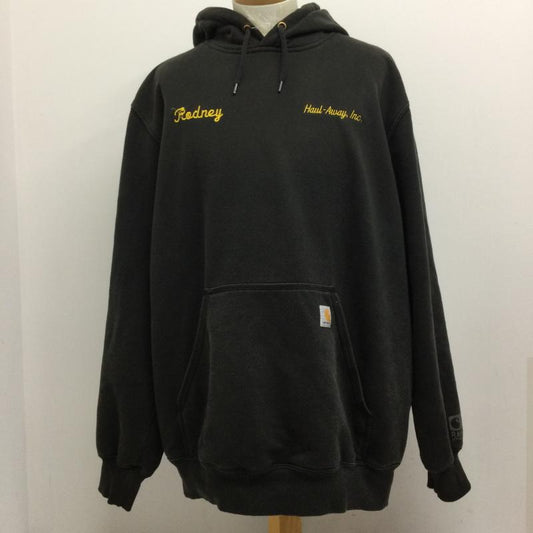 カーハート Carhartt パーカー 長袖 古着 カーハート パーカー メキシコ製 ロゴタグ ゆるだぼ　プルオーバー XL ロゴ、文字 黒 / ブラック / black メンズ USED 古着 中古 50133365