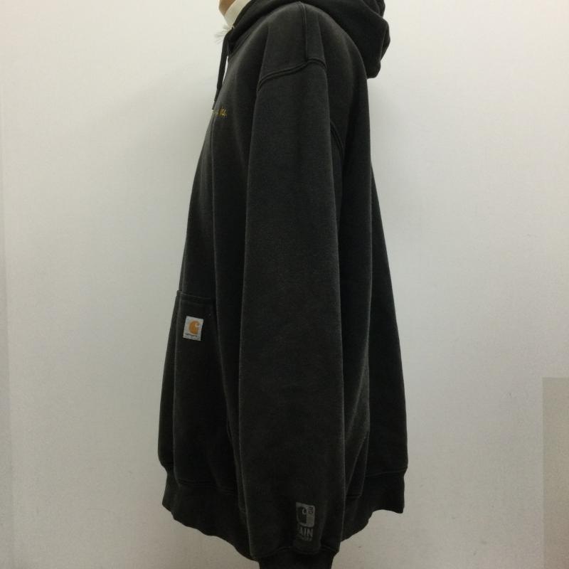カーハート Carhartt パーカー 長袖 古着 カーハート パーカー メキシコ製 ロゴタグ ゆるだぼ　プルオーバー XL ロゴ、文字 黒 / ブラック / black メンズ USED 古着 中古 50133365