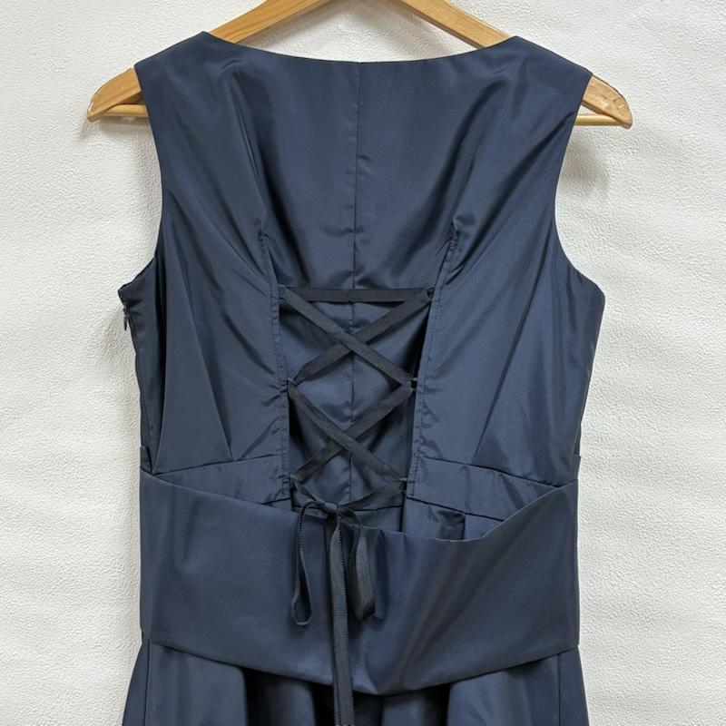 エメ AIMER ワンピース ロングスカート Acret ノースリーブ パーティ ドレス ワンピース レースアップ リボン ベルト M 無地 紺 / ネイビー / navy レディース USED 古着 中古 50133377