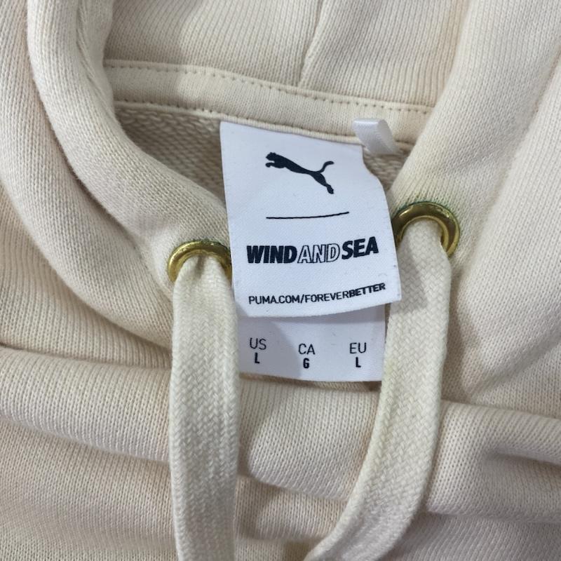 ウィンダンシー WIND AND SEA パーカー 長袖 530900-02 22SP-I PUMA X WIND AND SEA HOODY Eggnog US:L L ロゴ、文字 オフホワイト / オフホワイト / メンズ USED 古着 中古 50133388